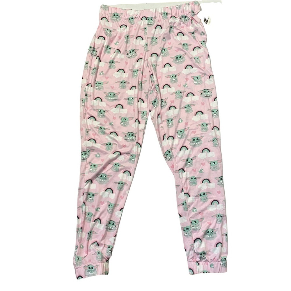 Munki Munki Star Wars Slumber Baby Yoda PJ Jogger Pants Sz Med Only